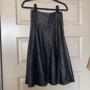 Zara faux leather midi skirt in SMALL
